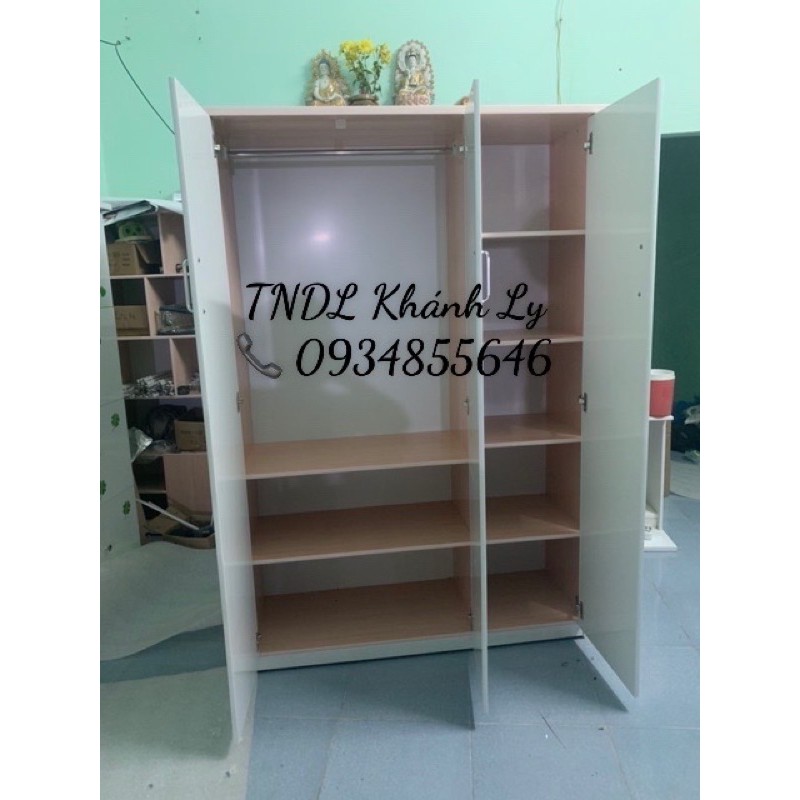 Tủ áo nhựa đài loan 3 buồng 1m23x1m85