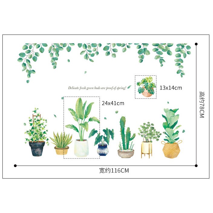 Tranh dán tường 3D Hình nền trồng hoa  KT 116x78cm, Decal trang trí phòng, Miếng dán trang trí phòng khách