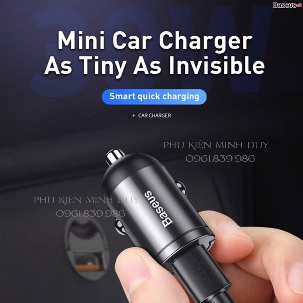 Tẩu sạc nhanh 30W Baseus Tiny Star Gen 4 PD/QC 3.0 dùng cho xe hơi (USB/ Type-C, PPS/PD/QC3.0, Car Adapter) 🍀