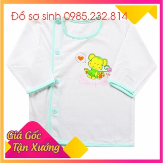 Áo jou cúc lệch trắng sơ sinh