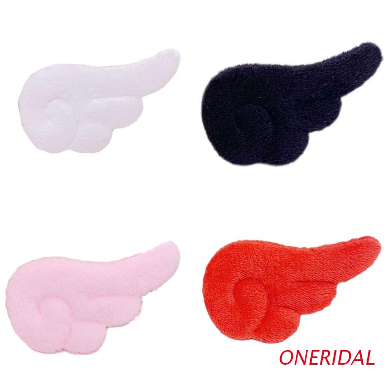 Oneri Kẹp Tóc Hình Đôi Cánh Thiên Thần Bằng Lông Nhung DIY Xinh Xắn