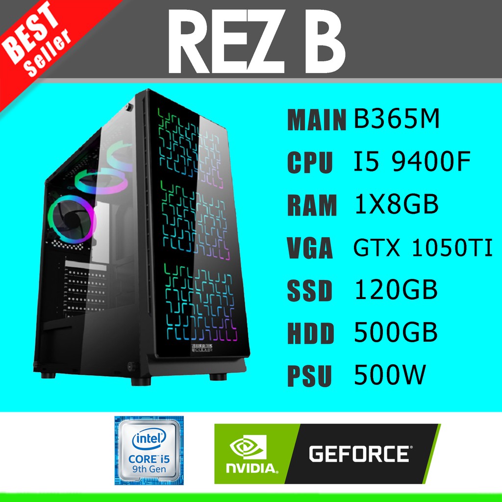 Pc gaming I5 9400F/MAIN B365M/RAM 8GB/GTX 1050TI/SSD 128GB + HDD 500GB/NGUỒN 500W/MÀN HÌNH SAMSUNG 32INCH | BigBuy360 - bigbuy360.vn