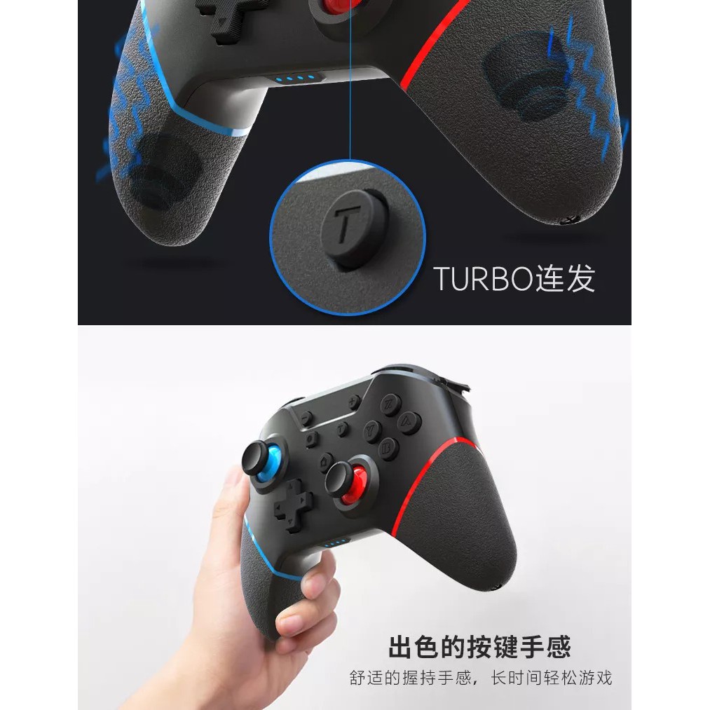 Tay cầm chơi game không dây SP5246 Pro controller wireless NS Nintendo Switch / Lite / PC steam