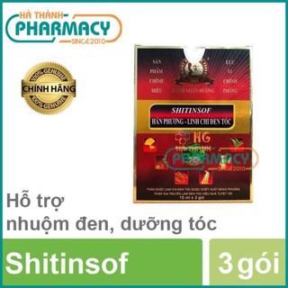 Dầu gội đen tóc Shitinsof Hán Phương Linh Chi (Hộp 3 gói)
