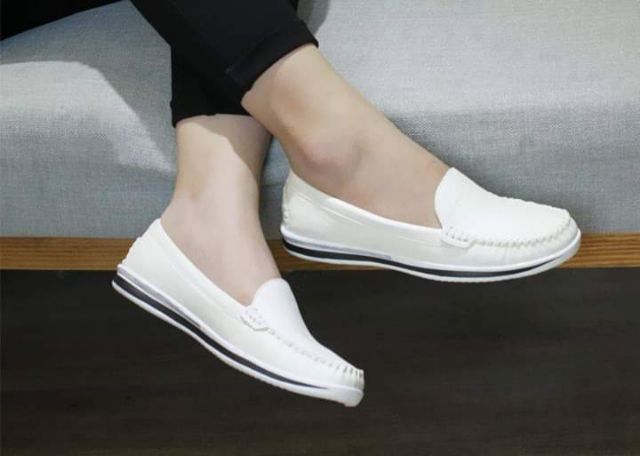 Sale 380k-( Ảnh thật)Giày mọi slip on - moca kaleea da bò nữ các màu | BigBuy360 - bigbuy360.vn