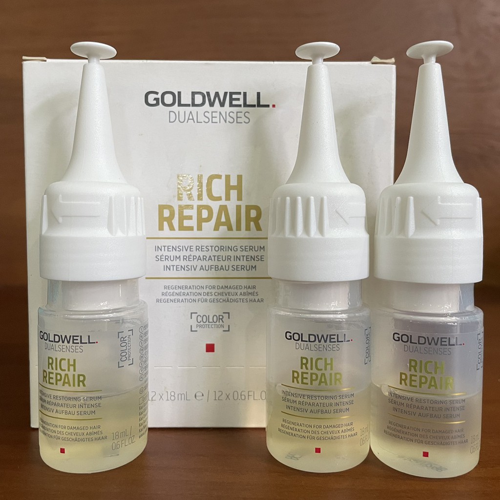 Huyết thanh dành cho tóc hư tổn Goldwell Dualsenses Rich Repair 12x18ml