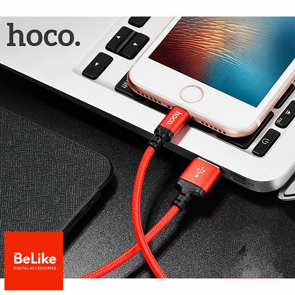 Cáp bọc dù Hoco X14 Loại 1 mét và 2 mét dành cho điện thoại Iphone và Android