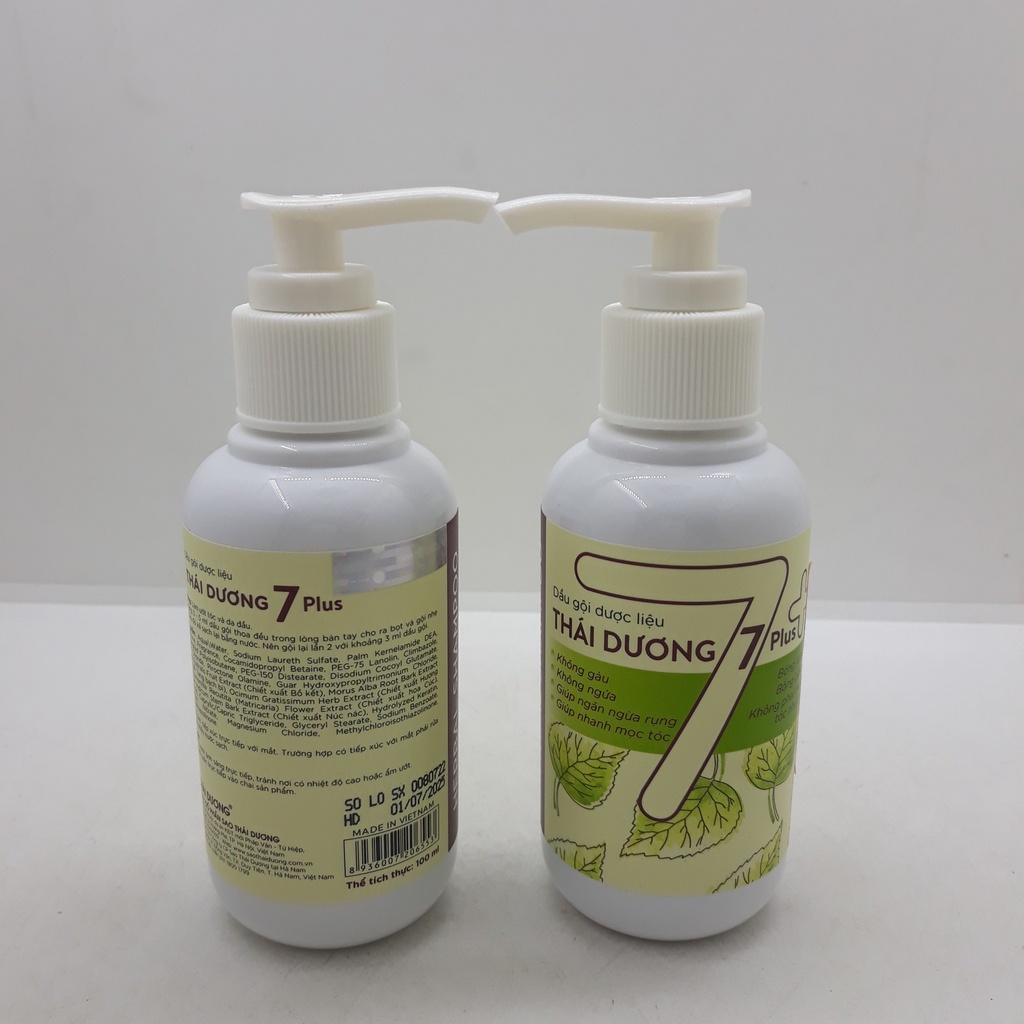 [Chính Hãng] Dầu Gội Dược Liệu Thái Dương 7 Plus 100ml