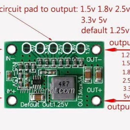 3 cái Mạch Hạ Áp 3A Ca-1235 đầu vào 5-15V đầu ra 1.25V 1.5V 2.5V 3.3V 5V dòng 2-3A