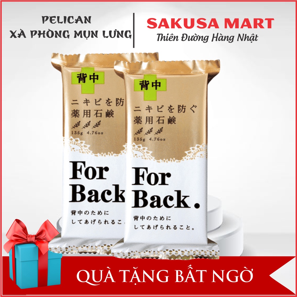 Xà phòng ngừa mụn lưng For Back Pelican Nhật Bản soap giảm mụn lưng an toàn hiệu quả