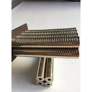 Nam Châm Đất Hiếm 14,8x3mm lỗ tròn M4 ( Từ Tính Hút Cực Mạnh ) (CAM KẾT HÀI LÒNG)