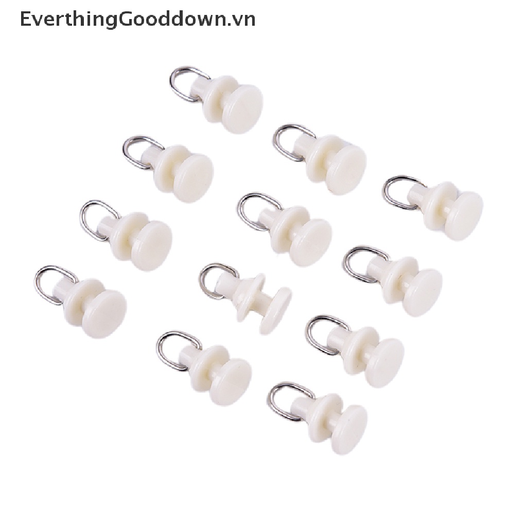 Everthingooddown Set 20 Móc Treo Rèm Có Con Lăn