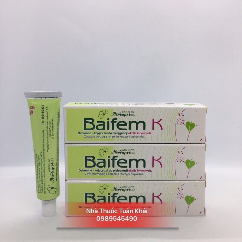 BAIFEM K - Gel Hoàng Cầm Bảo Vệ - Dịu Nhẹ Cho Da