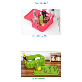 Giỏ Nhựa Đựng Đồ Có Nắp Cao Cấp