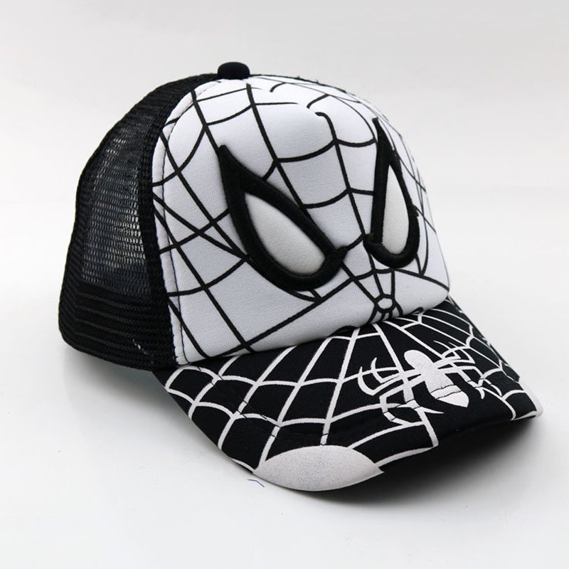 Mũ lưỡi trai thêu hình người nhện Marvel cho bé