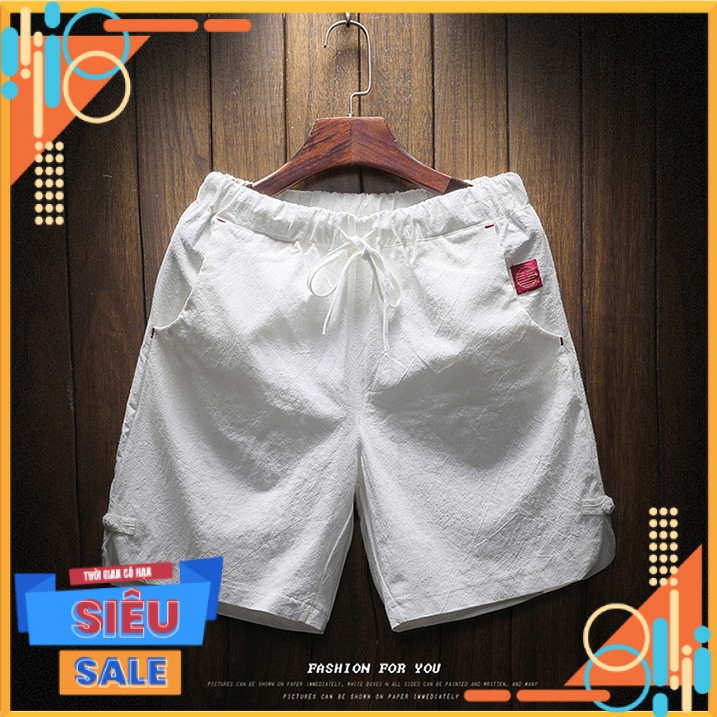 Combo 2 Quần short nam Q104 - Quần đùi nam 100% đũi gai mềm mại thoáng mát cục hot 2021