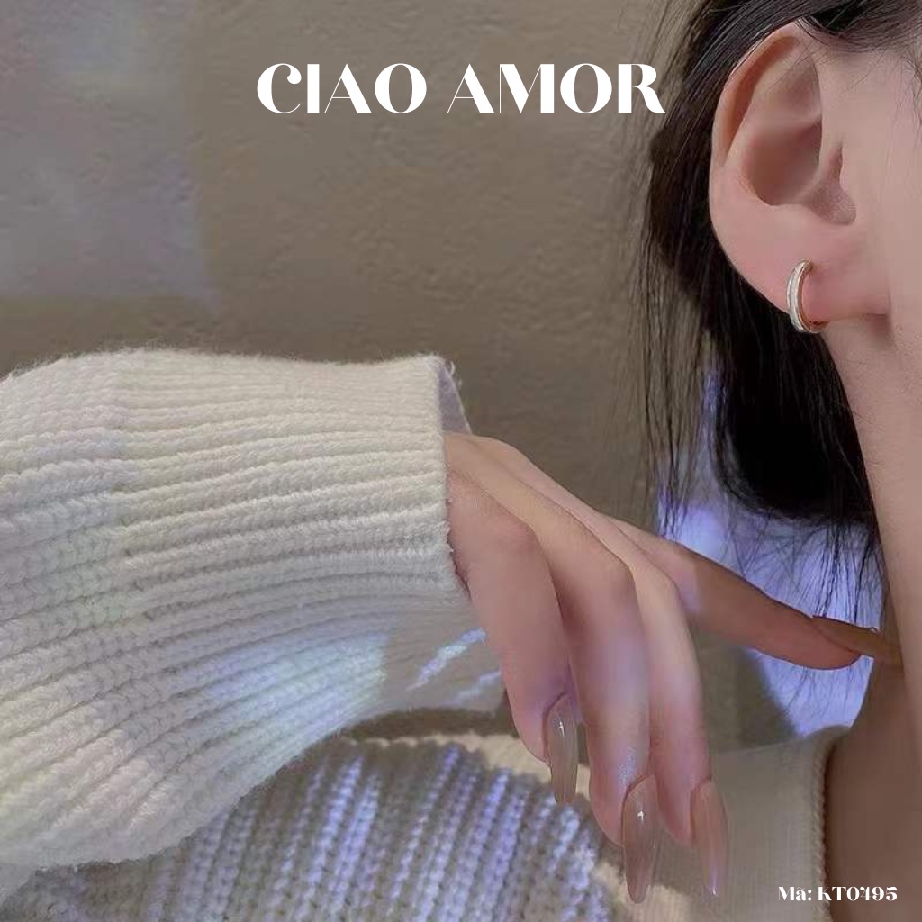 Khuyên tai nữ, Bông tai nữ vòng ôm tai mảnh thanh lịch Trang sức Ciao Amor - KT0495