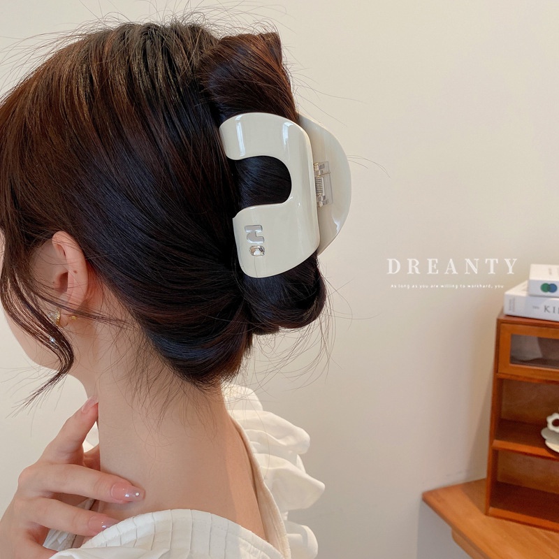 Kẹp Tóc Hình Vòm Chữ H Đính Đá Đơn Giản Thời Trang Hàn Quốc