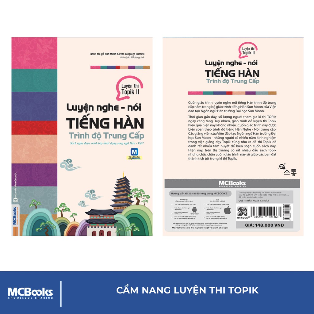 Sách Luyện Nghe Nói Tiếng Hàn Trung Cấp Luyện Thi Topik II Kèm App Học Online