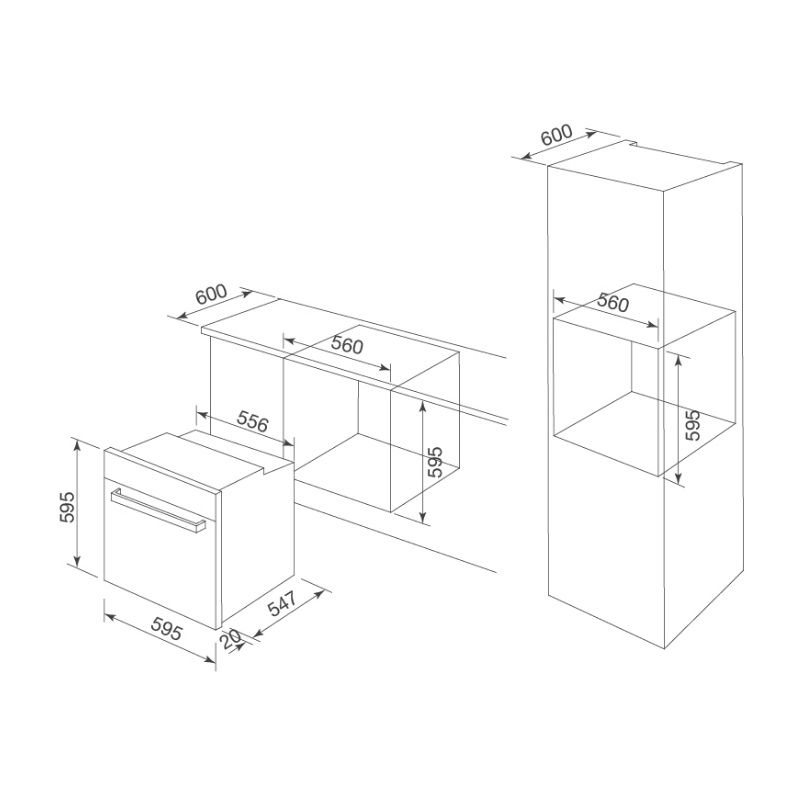 [Mã ELHADEV giảm 4% đơn 300K] Lò Nướng Điện Âm Tủ Malloca MOV-726 MC (66L) - 6 Chức Năng - Nướng Đối Lưu - Hàng Châu Âu