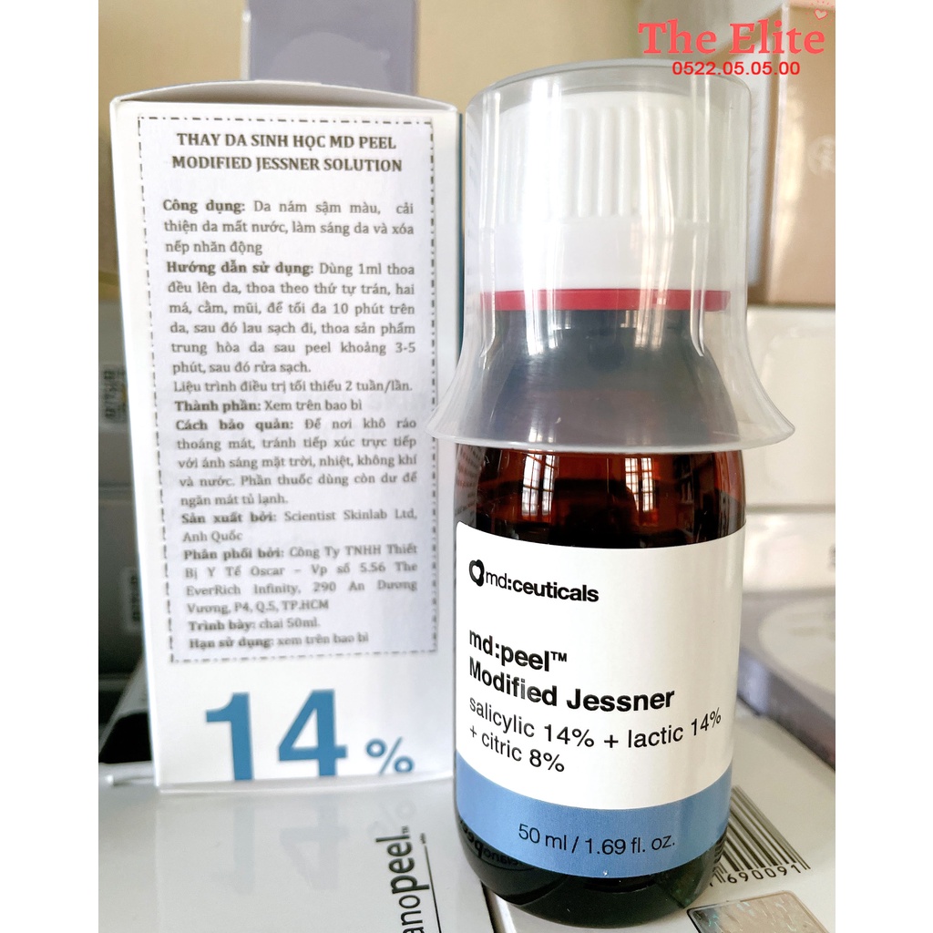 Thay da sinh học MD Peel 14% MODIFIED JESSNER SOLUTION