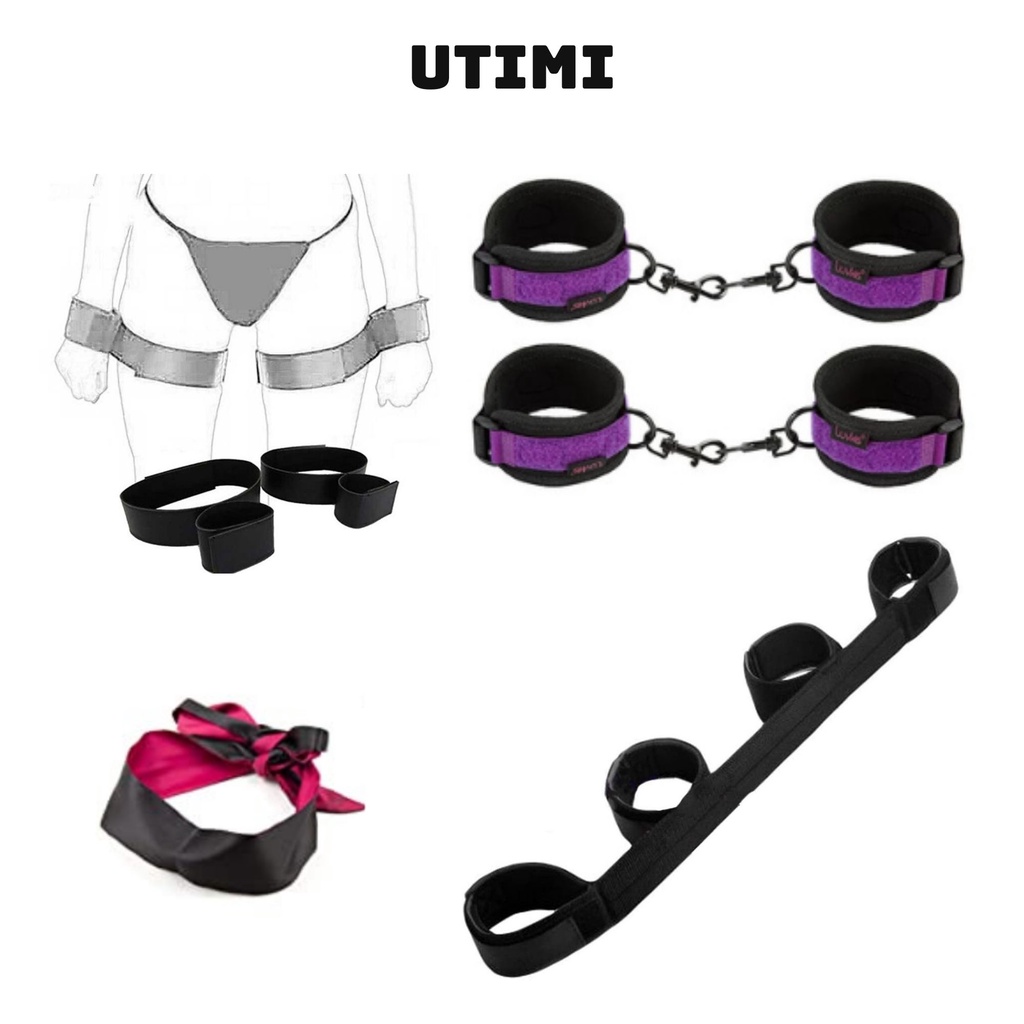 Trọn bộ Cosplay dây trói giường, tay chân bịt mắt, tứ chi, bắp đùi UTIMI | BigBuy360 - bigbuy360.vn