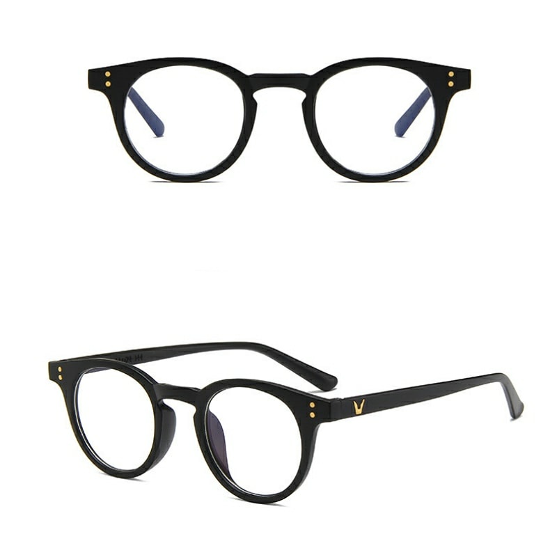 Mắt Kính Nam Nữ Hàn Quốc Gọng Kính V Cận Nhựa Dáng Tròn Màu Đen, Trắng Basic Rẻ Đẹp Kixu.glasses