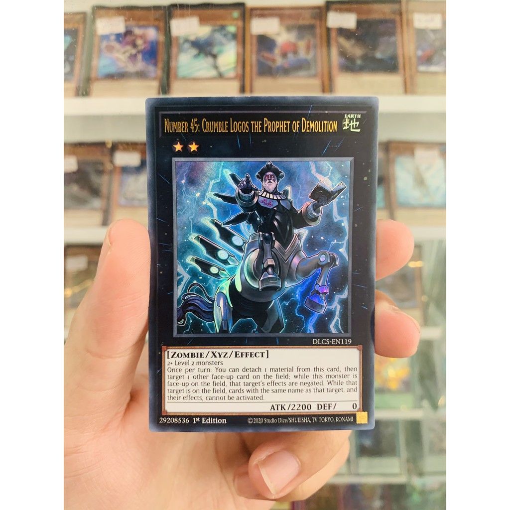 Thẻ Bài Lẻ YugiOh! Mã DLCS-EN119 - Number 45: Crumble Logos the Prophet of Demolition - Ultra Rare - 1st Edition