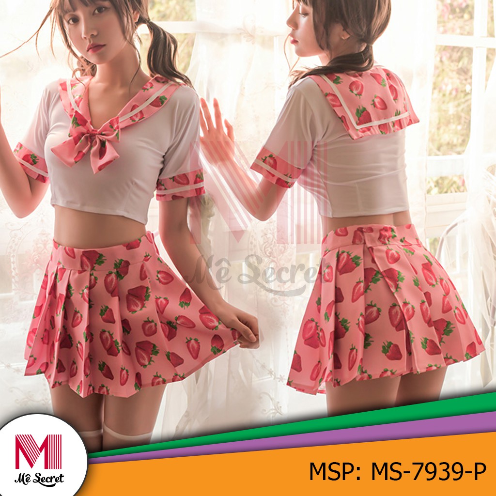 Cosplay - Nữ Sinh Quyến Rũ - Đồ Ngủ Hóa Trang Cô Nữ Sinh Sexy, Quyến Rũ, Gợi Cảm, Khiêu Gợi - MS-7939-P | BigBuy360 - bigbuy360.vn