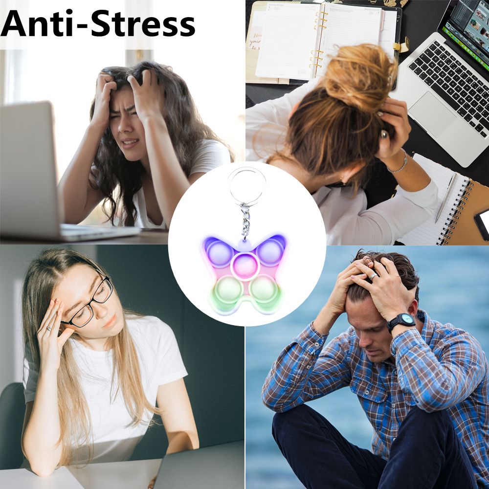 Móc Chìa Khóa Bằng Silicon Hình Cây Kem Vui Nhộn Giúp Giảm Căng Thẳng