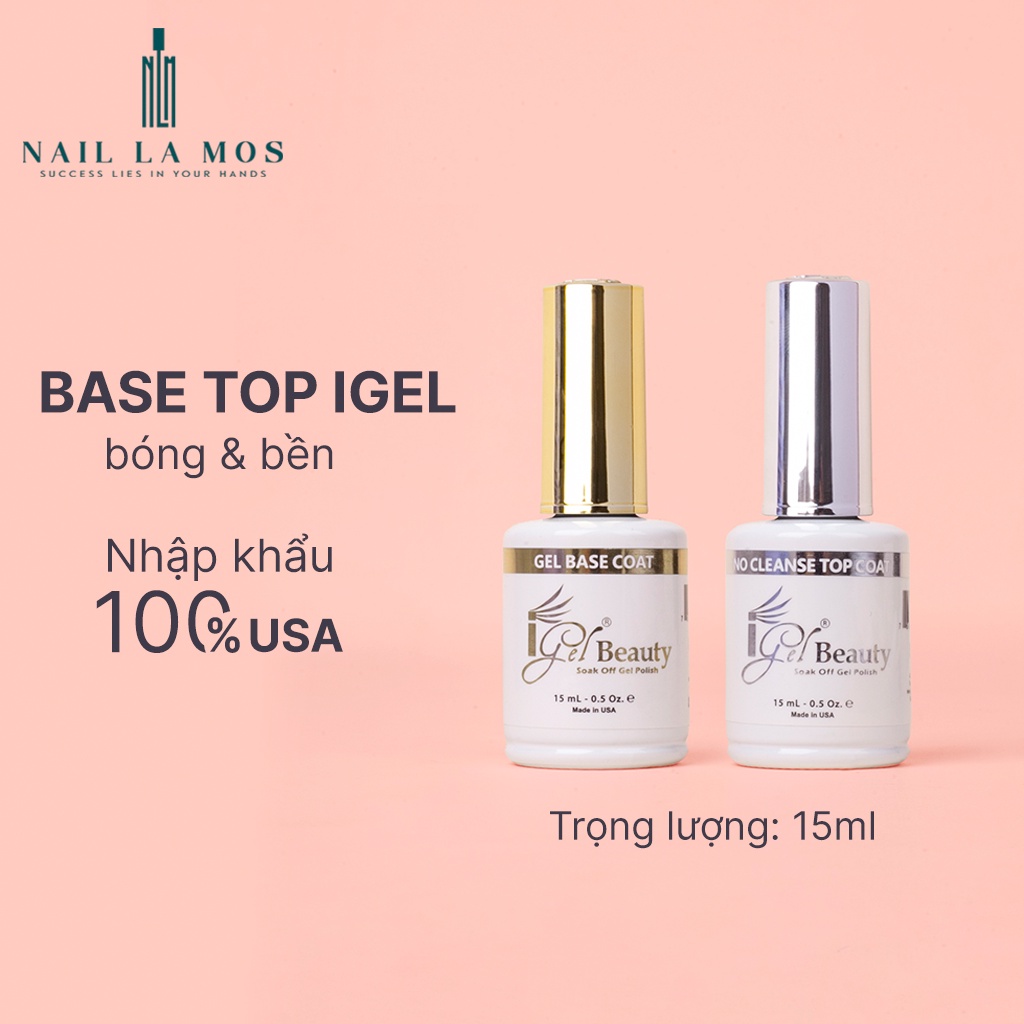 Base top Igel nhập khẩu Mỹ chính hãng  - Sơn gel liên kết và top phủ bóng cao cấp tiêu chuẩn USA