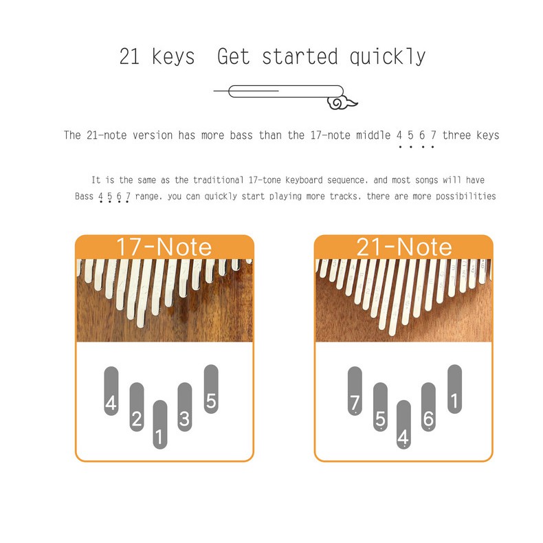 Đàn kalimba 21 phím Kerus-M217 tặng phụ kiện