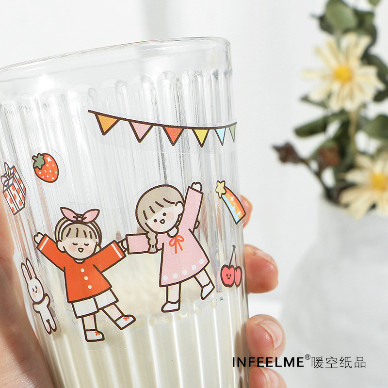 Set 2 Tờ Miếng Dán Bằng PVC Độc Đáo Trang Trí Sổ Tay