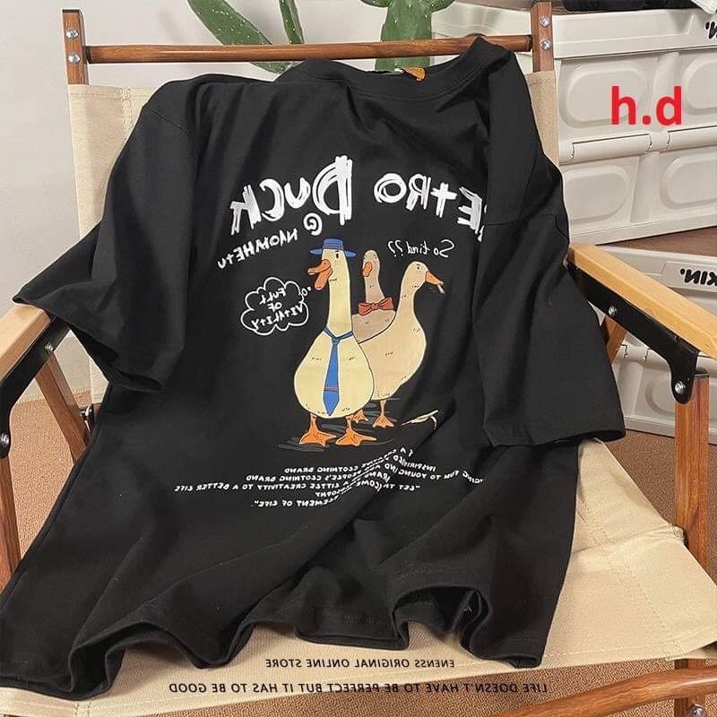 Áo thun Vịt Stho🦋 chất cotton mềm mịn🦋form thụng tay lỡ🦋dáng unisex🦋freesize nam nữ cá tính Hè