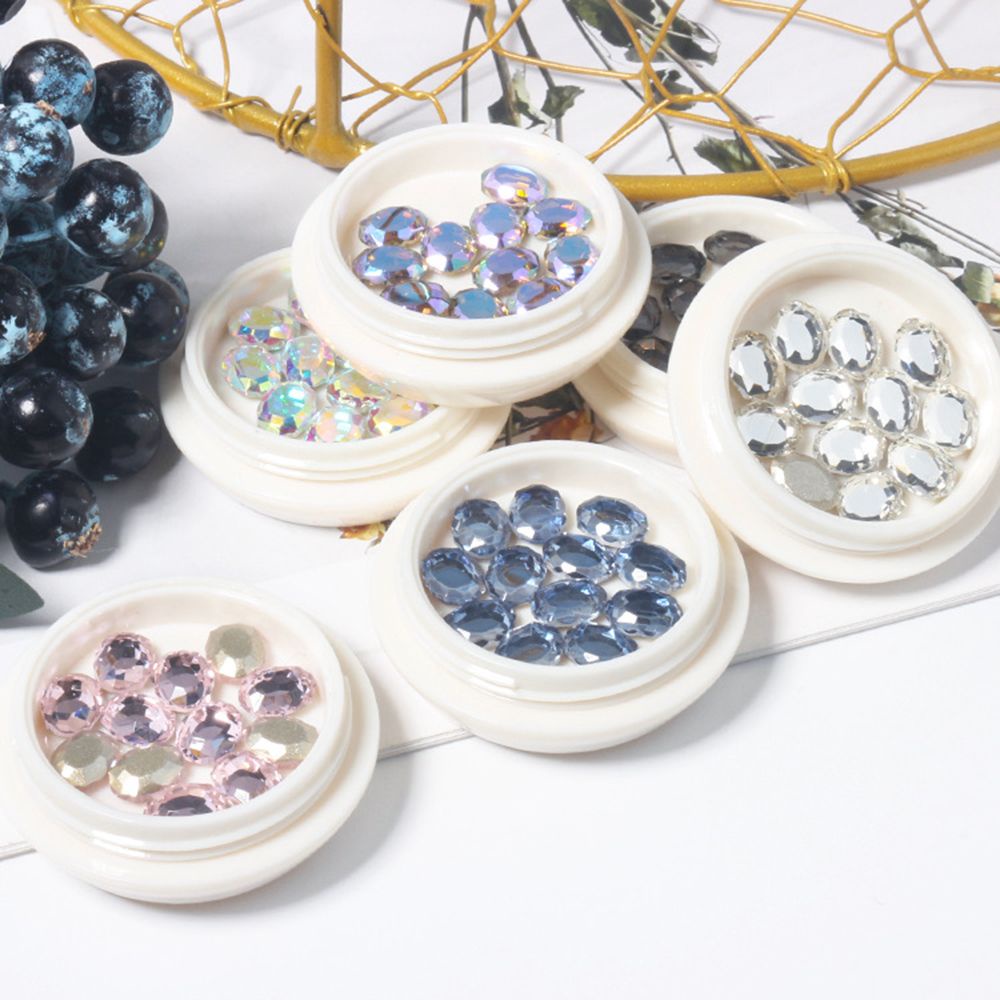 [Hàng mới về] Hạt Đá Dạng Hình Oval 3D Lấp Lánh Dùng Trang Trí Móng Nghệ Thuật