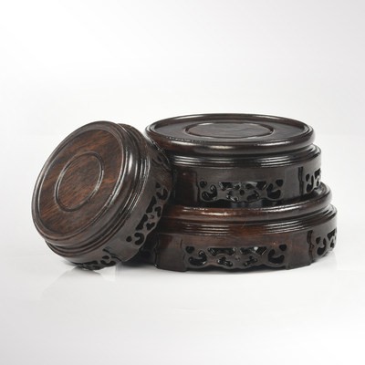 Gỗ đàn hương Đen chạm khắc gỗ thủ công mỹ nghệ Thiết Lập Cơ Sở gỗ rắn hình tròn ấm trà bình hoa chậu hoa tượng phật đá l