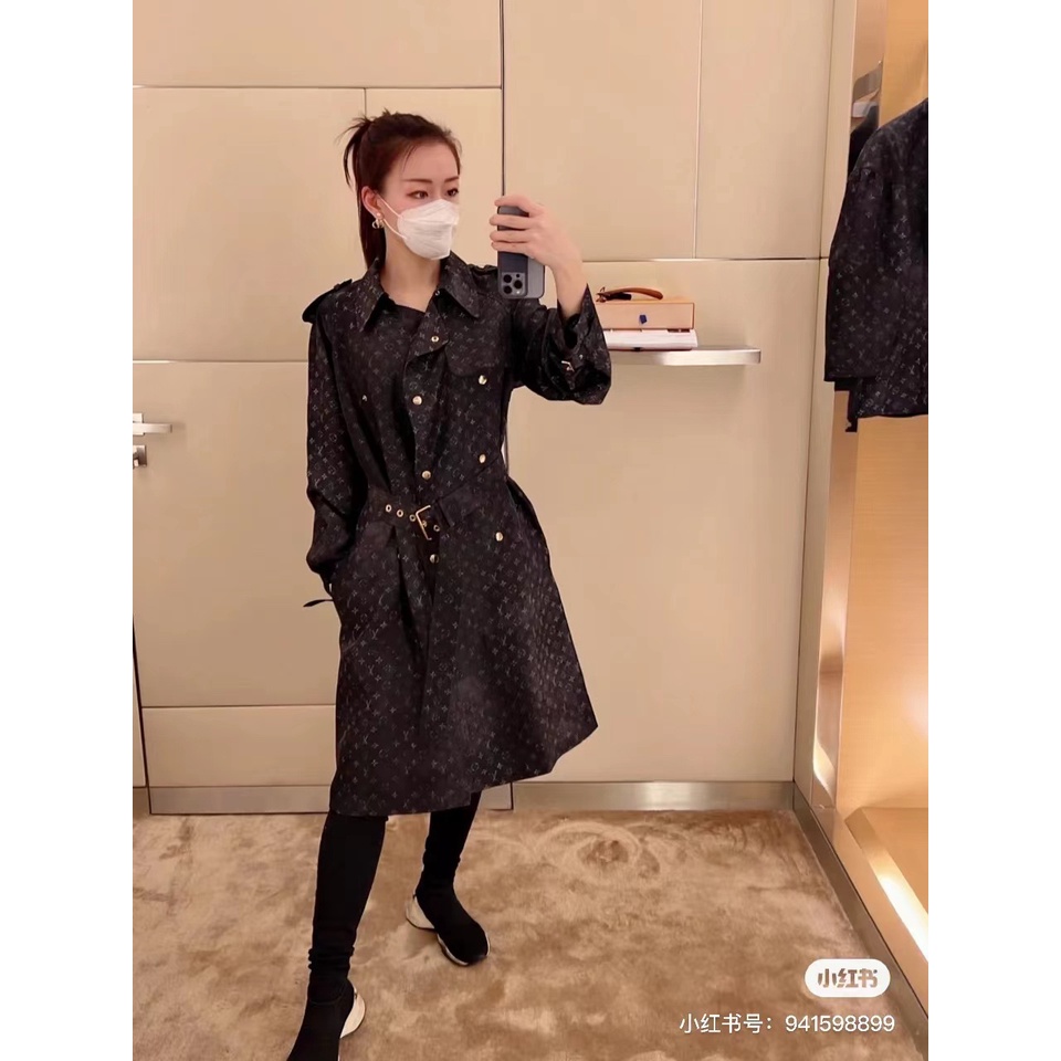 Áo khoác nữ dáng dài thời trang cao cấp Louis Vuitton LV phong cách sang trọng