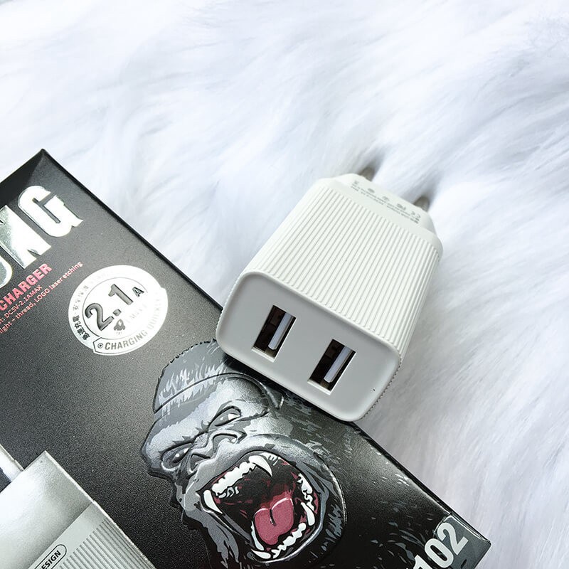 [Hàng Loại 1] Củ sạc nhanh King Kong WP U102 2 cổng USB