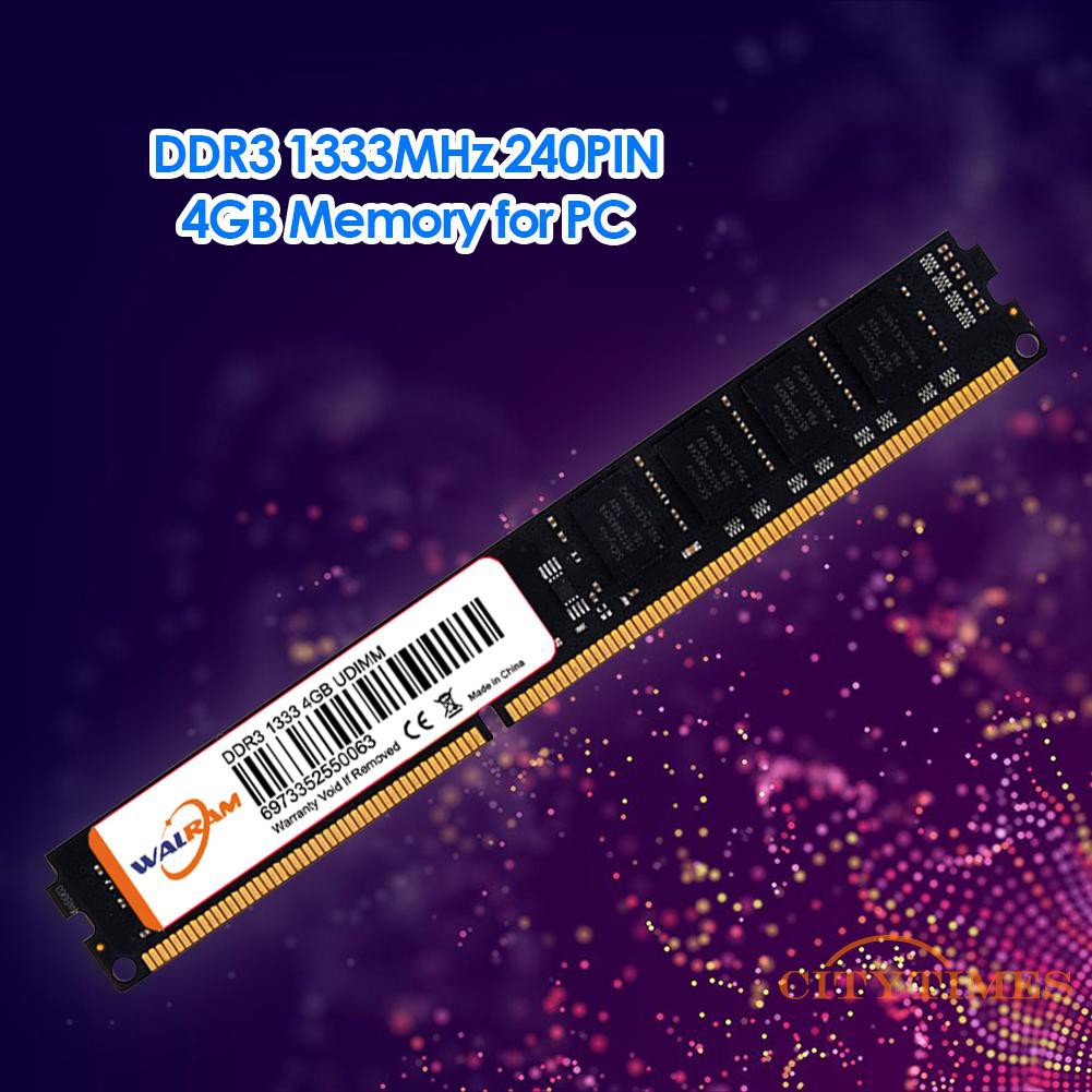 Mô-đun bộ nhớ 240 Pin Máy tính để bàn 4GB DDR3 1333MHz DDRIII RAM