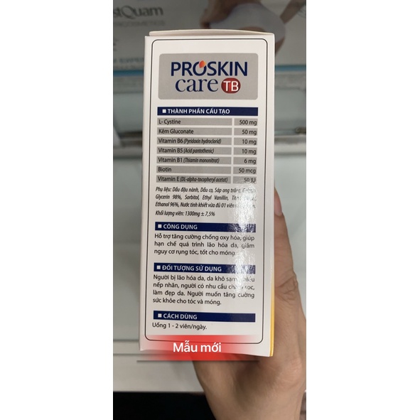 Viên uống Proskin Care giúp đẹp da chống lão hoá Hộp 60 viên
