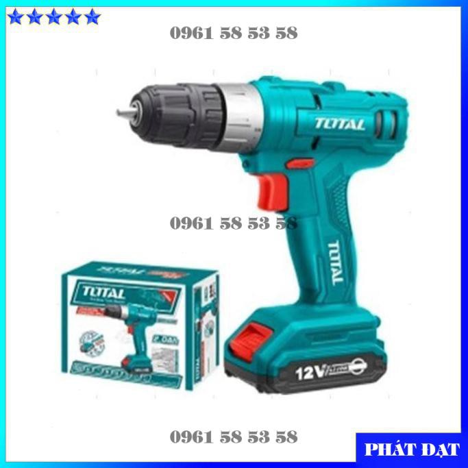 [Chính hãng TOTAL] Máy khoan dùng pin Lithium-Ion 12V Total TDLI1211 (KÈM 1PIN, 1 SẠC) (HĐ)