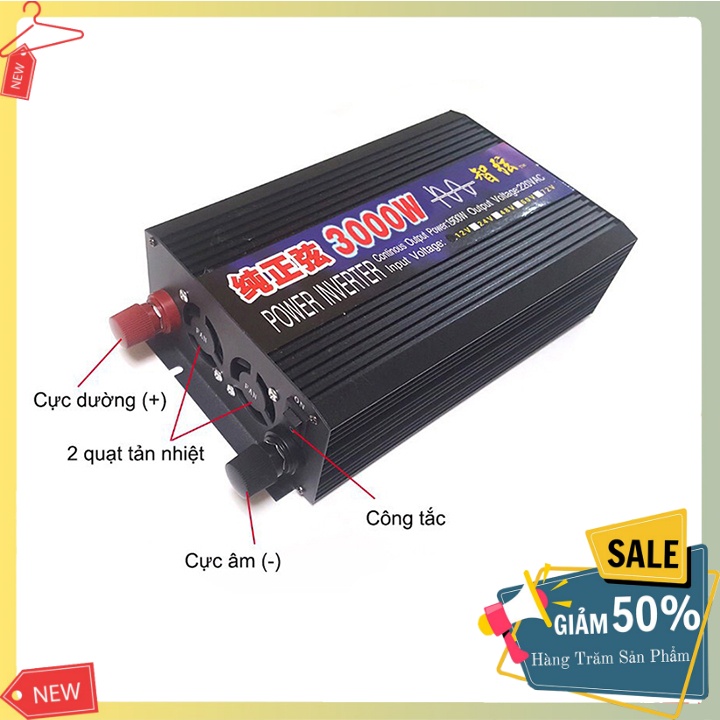 Bộ Đổi Nguồn Điện 3000W SIN CHUẨN 24V