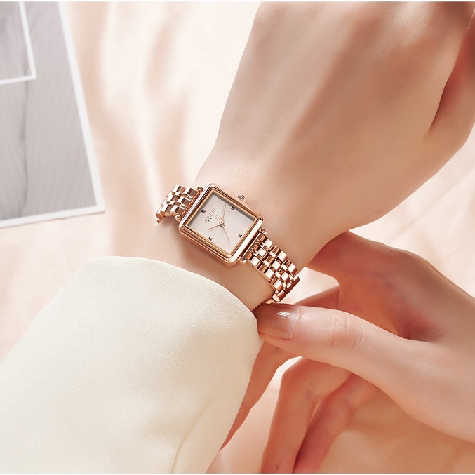 Đồng Hồ Đeo Tay Julius Mặt Vuông Chống Thấm Nước Kiểu Retro Hàn Quốc Thời Trang Mùa Hè Cho Nữ 1315
