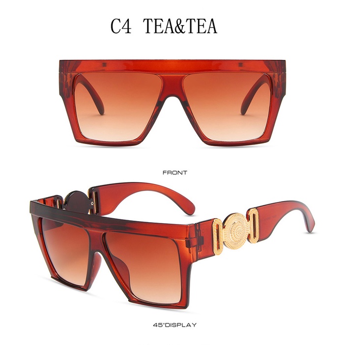 Kính mát gọng vuông lớn phong cách retro thời trang unisex