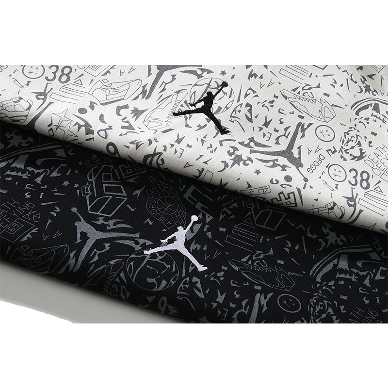 Áo hoodie Air Jordan tay dài bằng cotton lót nhung thêu họa tiết cổ điển thời trang cho nam và nữ