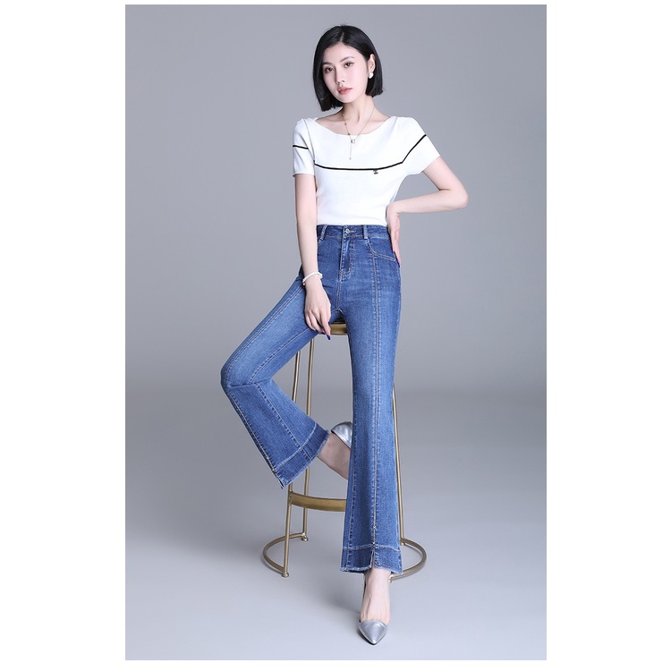 HB3203 Quần jean nữ dài ống loe hàng nhập