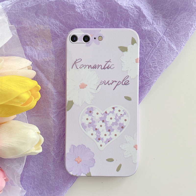Flowers Blueberry Soft Silicone Phone Case For iPhone 6 6s 6s Plus 6s Plus 7 8 7 Plus 8 Plus iPhone 11 iPhone 12 iPhone 13 Straight Edge Ultra Thin Back Cover