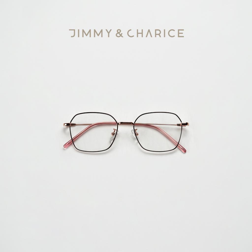 Gọng kính cận nữ mắt đa giác kim loại/ nhựa Jimmy & Charice Lyla kc189