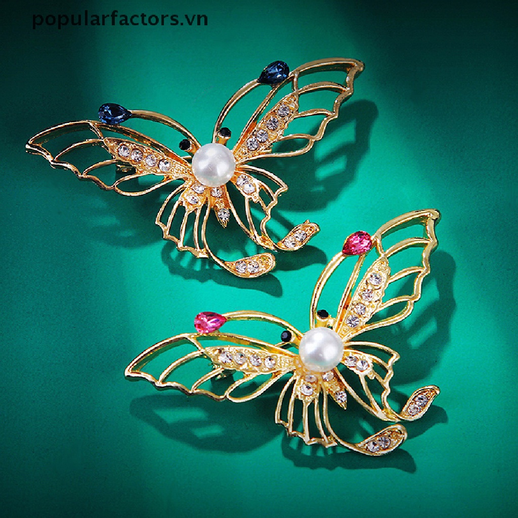 Ghim Cài Áo Hình Bướm Đính Đá Thời Trang Cho Nữ