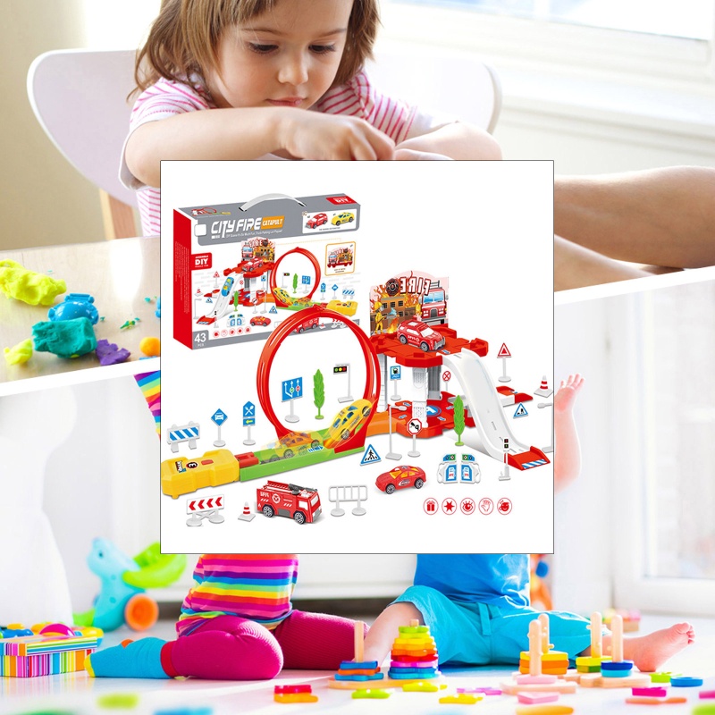 Bộ Đồ Chơi Đường Ray Phá Vỡ Vui Nhộn Cho Bé